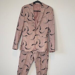 Asos Men’s Cherry Blossom Patterned Suit